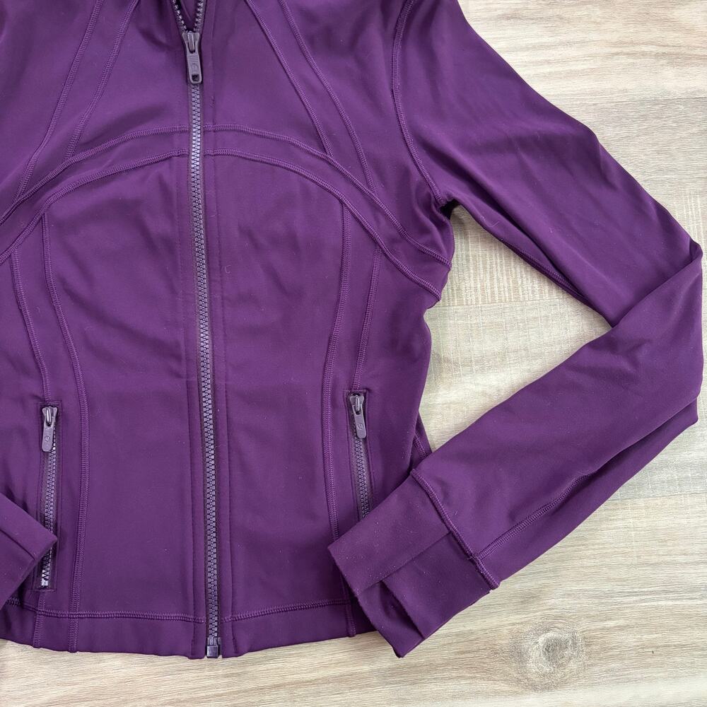 Lululemon Define Cropped Jacket Nulu Dramatic Magenta Women Size 4 - Picture 4 of 7